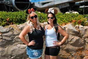 two female travel agents enjoying the Galaxy's Edge at Disney's Hollywood Studios for a work trip. posted on a blog post that talks about how you can get started as a travel agent