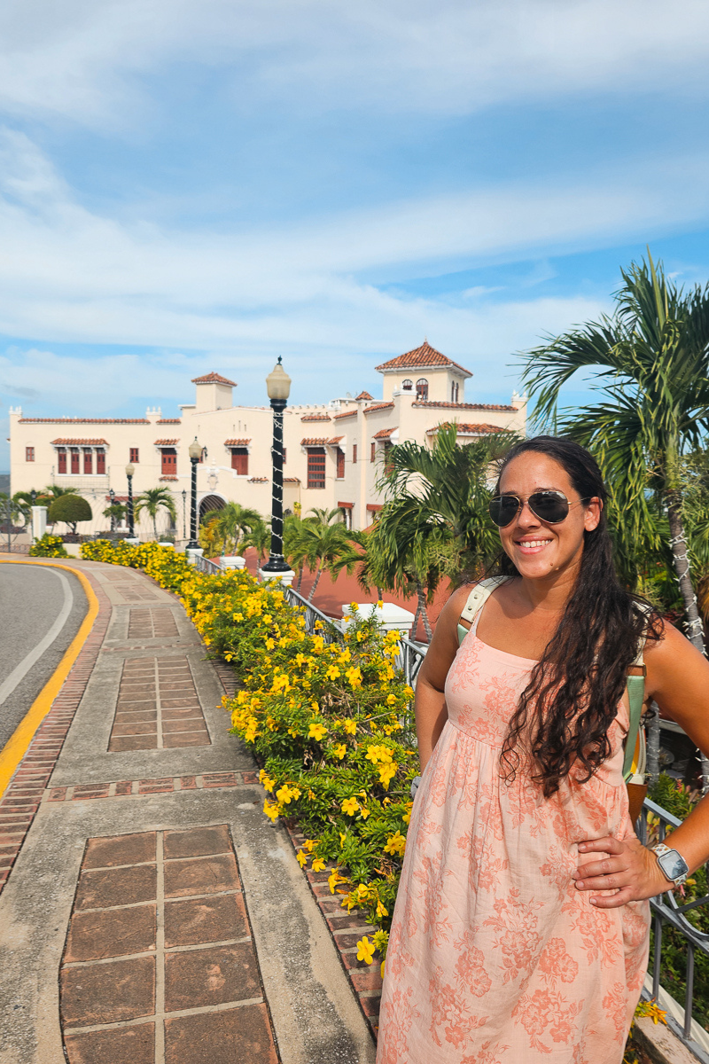 woman at Castillo Serralles in ponce puerto rico
