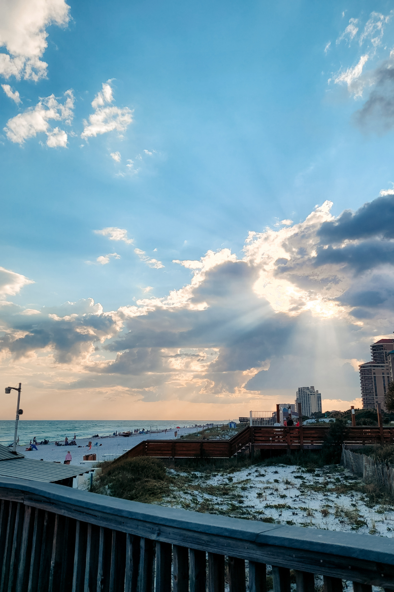 view of the sunset at the beach in sandestin florida
